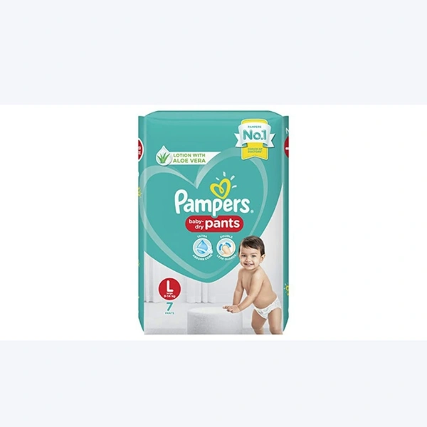 Pampers Diaper 7's - Large (L)