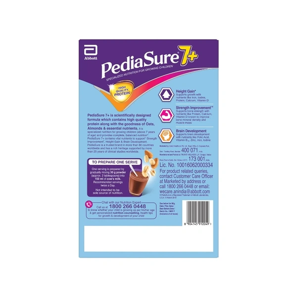 Pediasure 7+ Chocolate Refill  - 400 gm