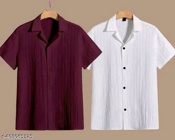 Fancy Popcorn Shirt For Men - White, S