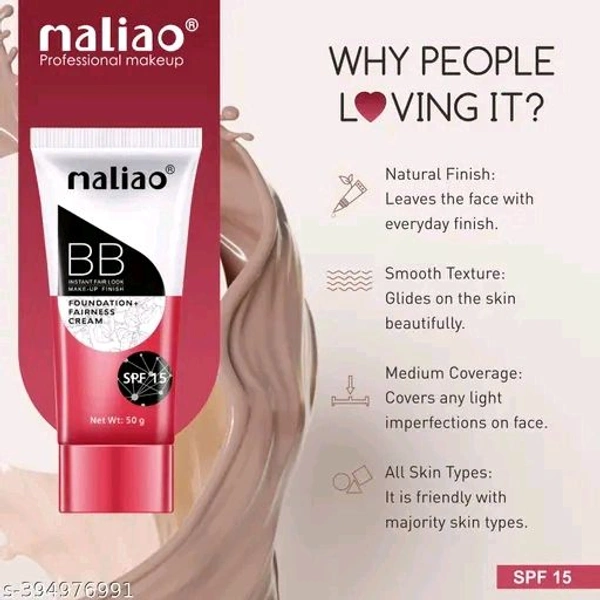 Maliao BB Foundation+Fairness Cream - Instant Fair Look
