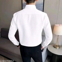 Royal WAFFLE TEXTURE LONG SLEEVE SHIRT - White, XXL