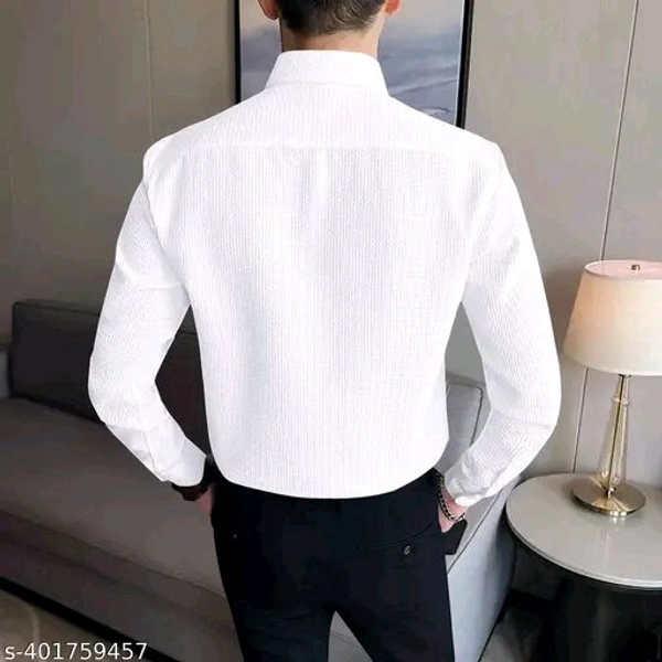 Royal WAFFLE TEXTURE LONG SLEEVE SHIRT - White, XXL