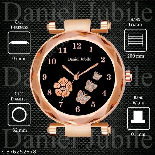 Daniel Jubile D J Rose Girls Watches With Bracelets - Rose Gold, Free Size