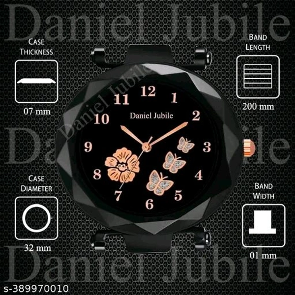 Daniel Jubile D J Rose Girls Watches With Bracelets - Silver, Free Size