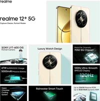 Realme 12 Plus 5G 8GB 128GB Navigator Beige - Free Size, Navigator Biege