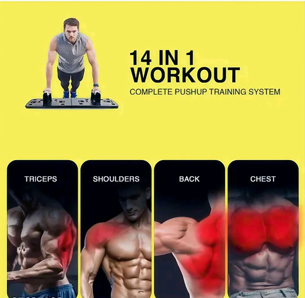 Push Up Board 14 in 1 Body Buliding Fitness Board