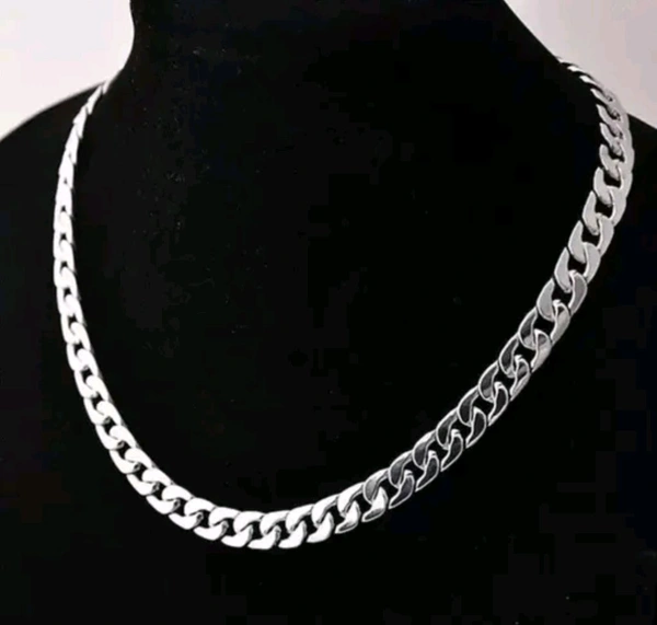 Classic Stainless Steel Silver Chain, Necklace Silver Plated Chain For Men And Ring(pack Of 3)