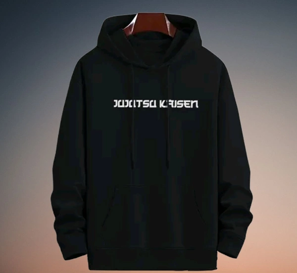 Mens Anime Printed Hoodies 220GSM Fleece - Black, M