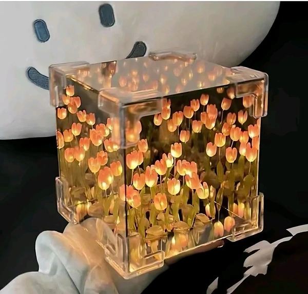 IKIME Tulip Cube Infinity Mirror Lamp