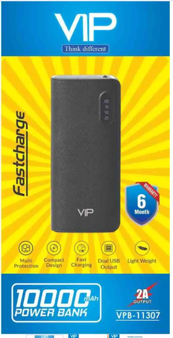 Vip Power Bank - 10000MAH - Black