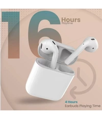  AirMini Buds Bluetooth True Wireless (TWS) In Ear 20 Hours Playback Fast charging,Dual pairing IPX4 - White