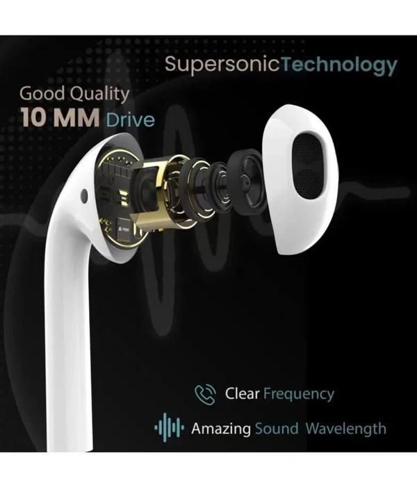  AirMini Buds Bluetooth True Wireless (TWS) In Ear 20 Hours Playback Fast charging,Dual pairing IPX4 - White