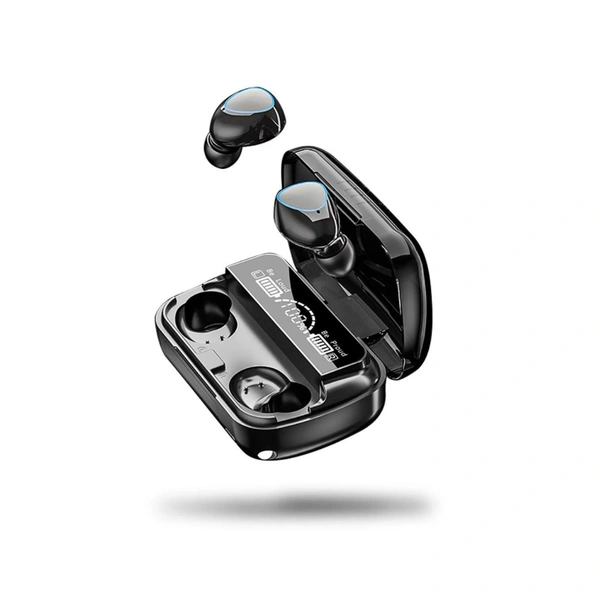 Power PRO Bluetooth True Wireless (TWS) In Ear 30 Hours Playback Powerfull bass,Dual pairing IPX4(Splash & Sweat Proof) - Black