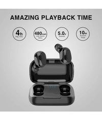 Power Bluetooth True Wireless (TWS) In Ear 25 Hours Playback Powerfull bass,Fast charging IPX4 - Black
