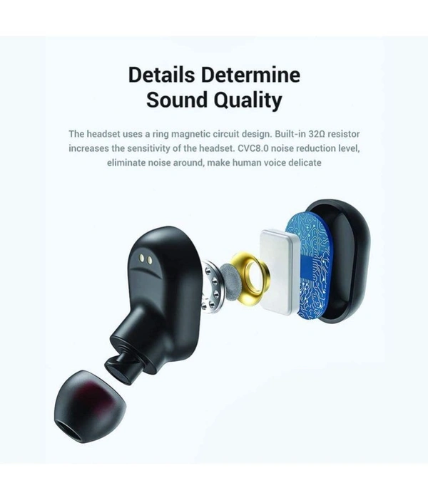 Power Bluetooth True Wireless (TWS) In Ear 25 Hours Playback Powerfull bass,Fast charging IPX4 - Black