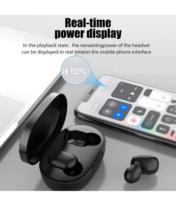Buds Mini In Ear True Wireless (TWS) 25 Hours Playback IPX4(Splash & Sweat Proof) - Black