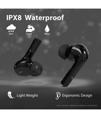  Airbuds Bluetooth True Wireless (TWS) In Ear 25 Hours Playback Powerfull bass,Fast charging IPX4 - Black