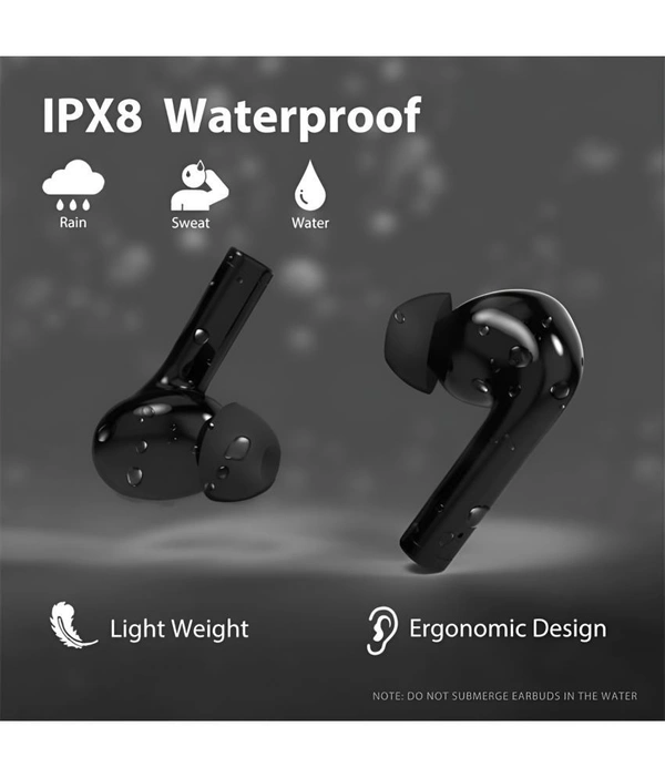  Airbuds Bluetooth True Wireless (TWS) In Ear 25 Hours Playback Powerfull bass,Fast charging IPX4 - Black