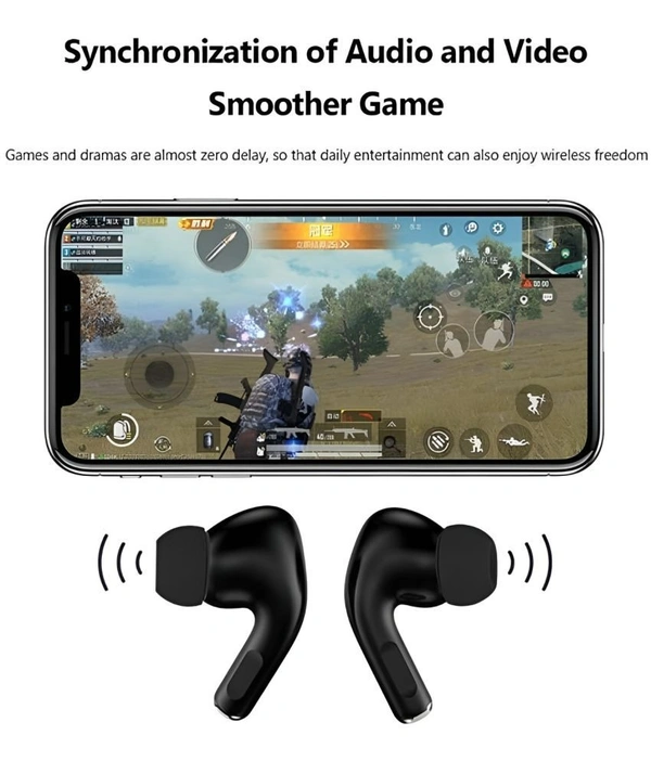  Airbuds Bluetooth True Wireless (TWS) In Ear 25 Hours Playback Powerfull bass,Fast charging IPX4 - Black