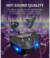 Gaming Bluetooth True Wireless (TWS) In Ear 20 Hours Playback Dual pairing,Low Latency IPX4 - Black
