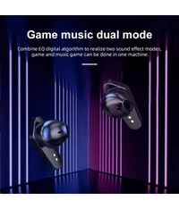 Gaming Bluetooth True Wireless (TWS) In Ear 20 Hours Playback Dual pairing,Low Latency IPX4 - Black