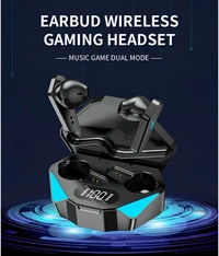 Gaming Bluetooth True Wireless (TWS) In Ear 20 Hours Playback Dual pairing,Low Latency IPX4 - Black
