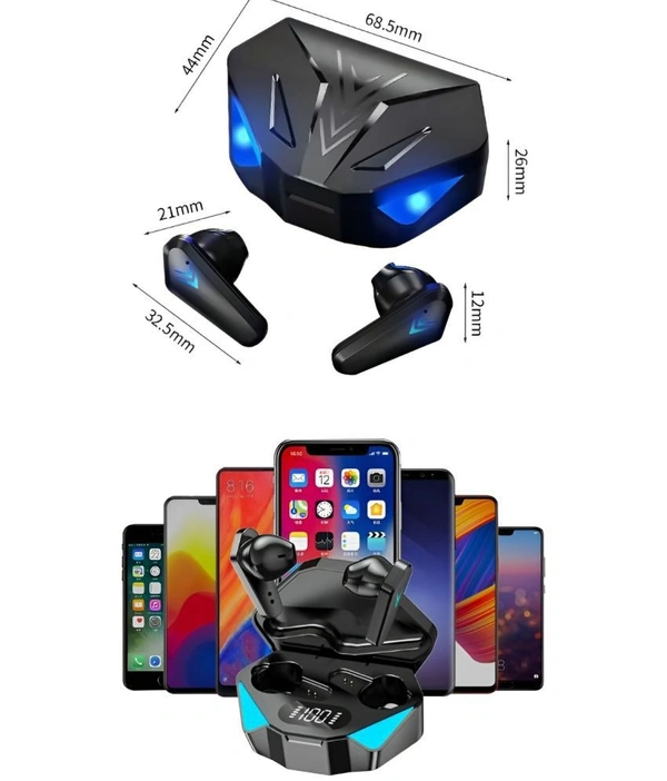 Gaming Bluetooth True Wireless (TWS) In Ear 20 Hours Playback Dual pairing,Low Latency IPX4 - Black