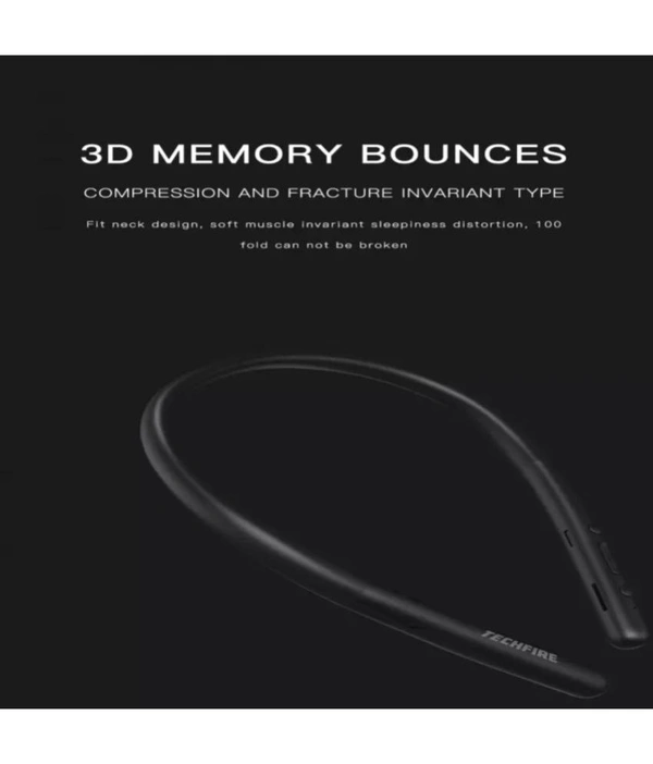 TechFire Hearin 2 Bluetooth Bluetooth Neckband In Ear 20 Hours Playback Magnetic earpeice IPX4(Splash & Sweat Proof) - Black