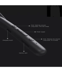 TechFire Hearin 2 Bluetooth Bluetooth Neckband In Ear 20 Hours Playback Magnetic earpeice IPX4(Splash & Sweat Proof) - Black