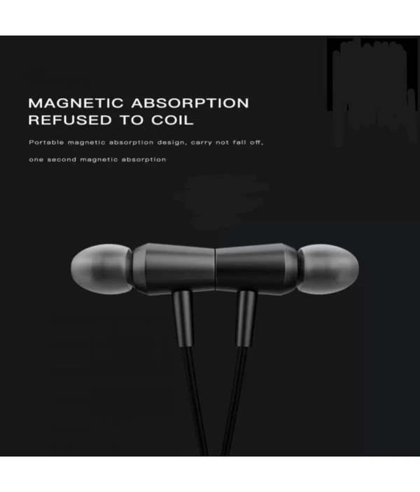 TechFire Hearin 2 Bluetooth Bluetooth Neckband In Ear 20 Hours Playback Magnetic earpeice IPX4(Splash & Sweat Proof) - Black