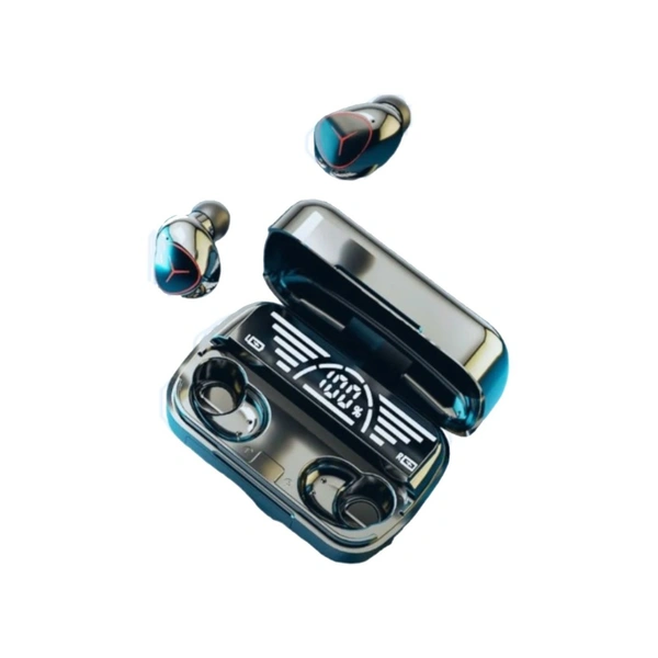  PowerBank Earbuds Bluetooth True Wireless (TWS) In Ear 45 Hours Playback Fast charging,Powerfull bass IPX4 - Black