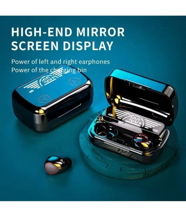  PowerBank Earbuds Bluetooth True Wireless (TWS) In Ear 45 Hours Playback Fast charging,Powerfull bass IPX4 - Black