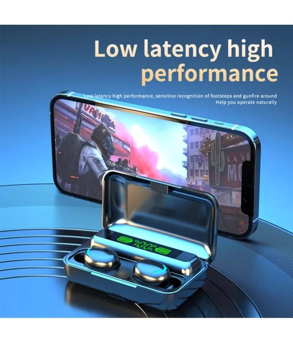 PowerBank Earbuds, On Ear True Wireless (TWS) 280 Hours Playback IPX4(Splash & Sweat Proof) Powerfull bass - Black