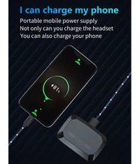  PowerBank earbuds In Ear True Wireless (TWS) 150 Hours Playback IPX4(Splash & Sweat Proof) Fast charging - Black