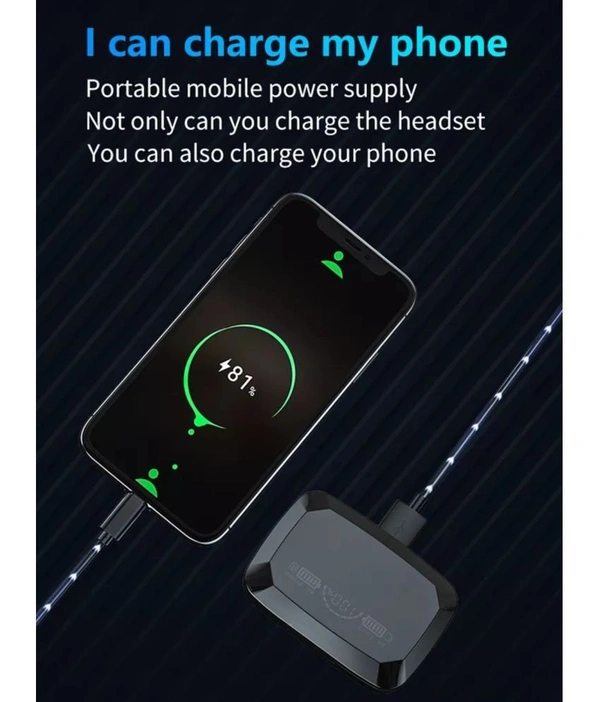  PowerBank earbuds In Ear True Wireless (TWS) 150 Hours Playback IPX4(Splash & Sweat Proof) Fast charging - Black
