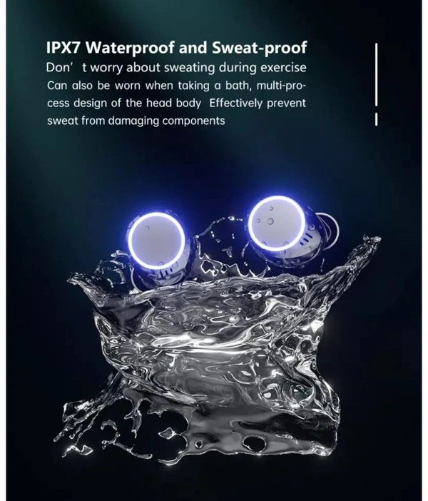  PowerBank earbuds In Ear True Wireless (TWS) 150 Hours Playback IPX4(Splash & Sweat Proof) Fast charging - Black