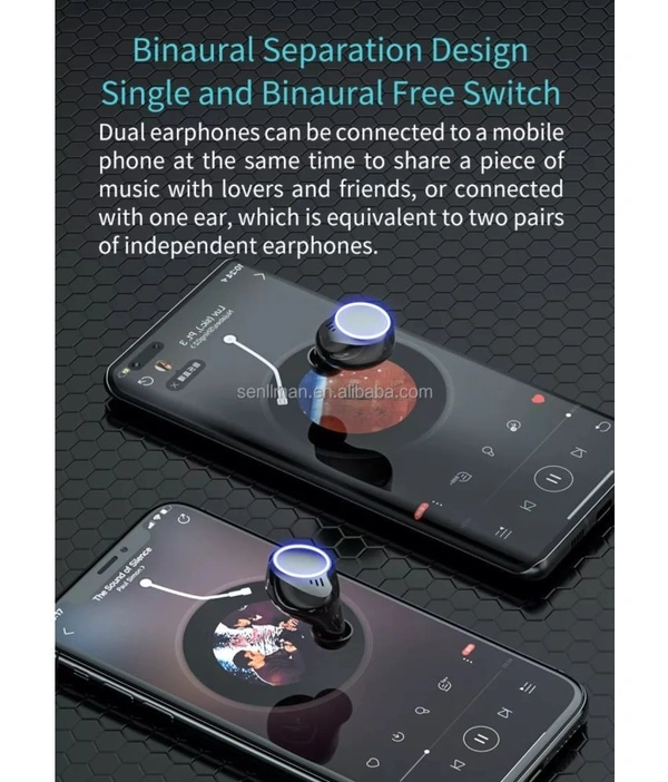  PowerBank earbuds In Ear True Wireless (TWS) 150 Hours Playback IPX4(Splash & Sweat Proof) Fast charging - Black