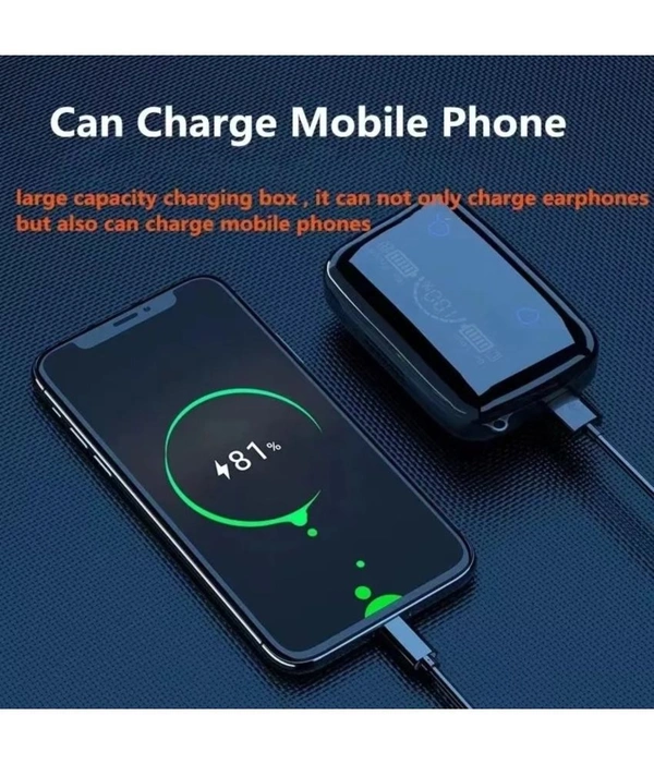  PowerBank Earbuds Bluetooth True Wireless (TWS) In Ear 35 Hours Playback Passive noise cancellation IPX4 - Black