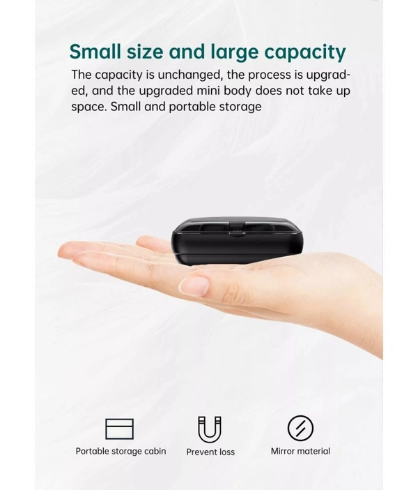  PowerBank Earbuds Bluetooth True Wireless (TWS) In Ear 35 Hours Playback Passive noise cancellation IPX4 - Black