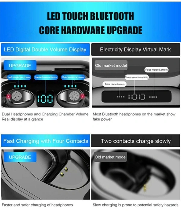  Power Bluetooth True Wireless (TWS) In Ear 30 Hours Playback Powerfull bass,Fast charging IPX4 - Black