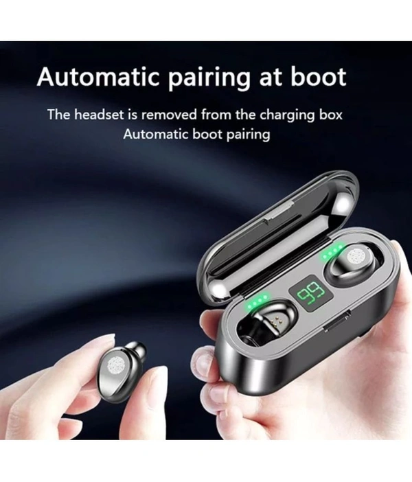  Power Bluetooth True Wireless (TWS) In Ear 30 Hours Playback Powerfull bass,Fast charging IPX4 - Black