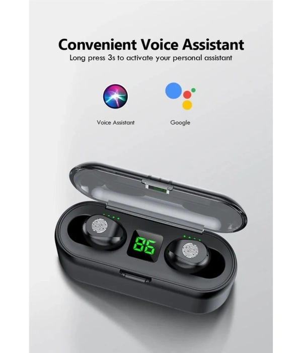  Power Bluetooth True Wireless (TWS) In Ear 30 Hours Playback Powerfull bass,Fast charging IPX4 - Black