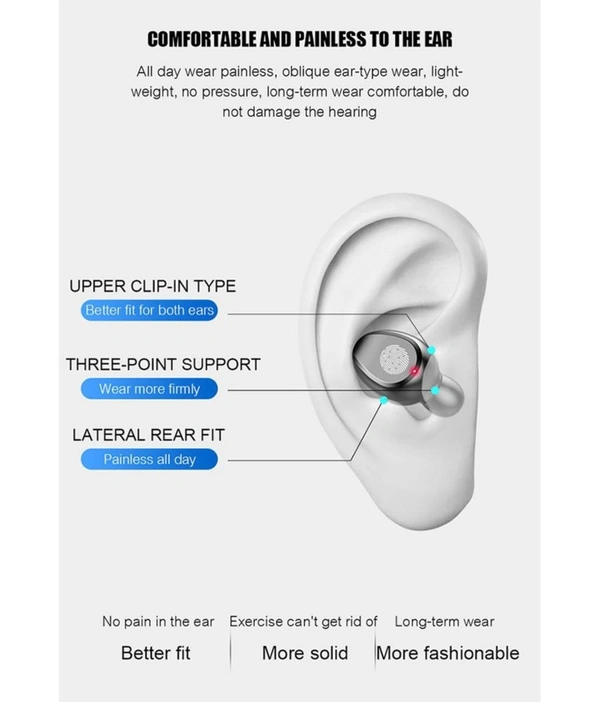  Power Bluetooth True Wireless (TWS) In Ear 30 Hours Playback Powerfull bass,Fast charging IPX4 - Black
