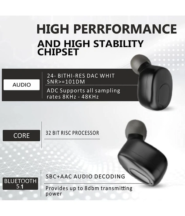BOMB In Ear True Wireless (TWS) 25 Hours Playback IPX4(Splash & Sweat Proof) Powerfull bass,Fast charging  - Black