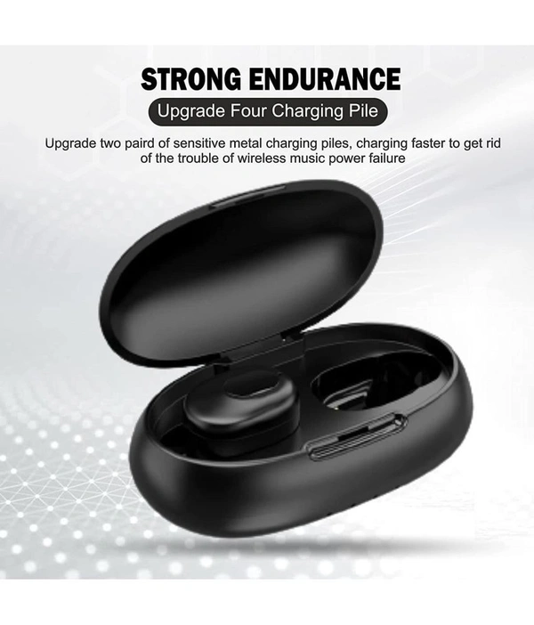 BOMB In Ear True Wireless (TWS) 25 Hours Playback IPX4(Splash & Sweat Proof) Powerfull bass,Fast charging  - Black