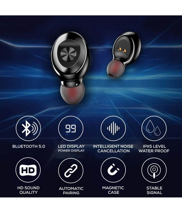  XG-8 with ENC On Ear True Wireless (TWS) 30 Hours Playback IPX4(Splash & Sweat Proof) Powerfull bass - Black