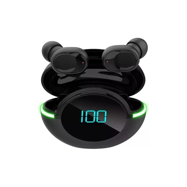  TWS with Mic In Ear True Wireless (TWS) 25 Hours Playback IPX4(Splash & Sweat Proof) Powerfull bass,Fast charging - Black