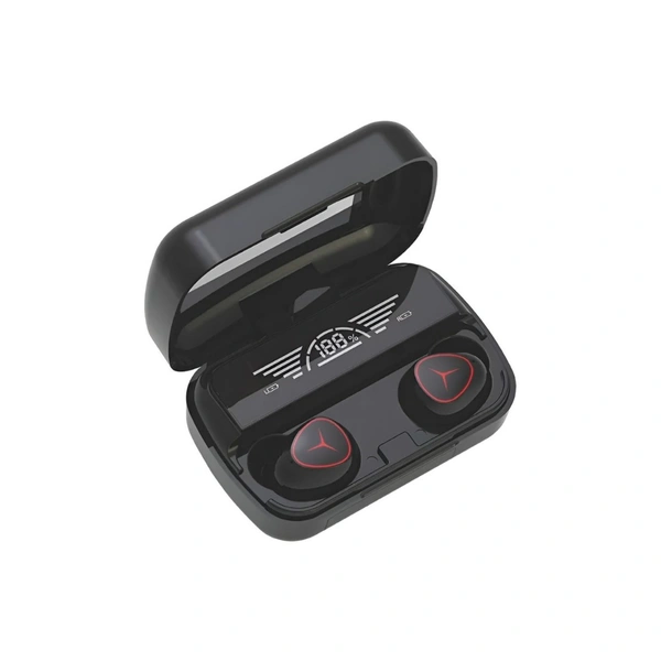 Power Bluetooth True Wireless (TWS) In Ear 30 Hours Playback Low Latency,Powerfull bass IPX4(Splash & Sweat Proof) - Black