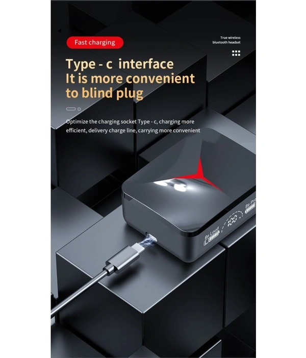  Slide Bluetooth True Wireless (TWS) In Ear 30 Hours Playback Powerfull bass,Fast charging IPX4 - Black