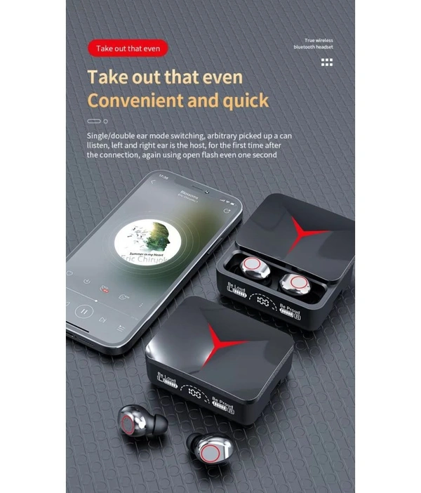  Slide Bluetooth True Wireless (TWS) In Ear 30 Hours Playback Powerfull bass,Fast charging IPX4 - Black